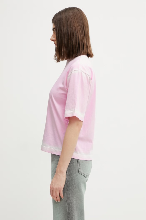 Off-White Spray Off Stamp футболка бавовняна жіноча 2AA124S26JER007 рожевий SS26