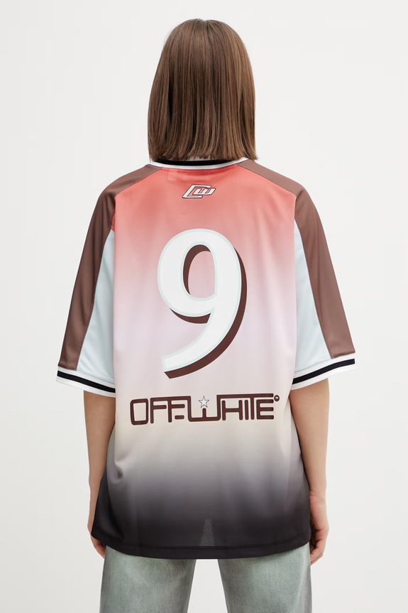 Odzież Off-White Soccer t-shirt damski 2AA13JS26JER001 różowy