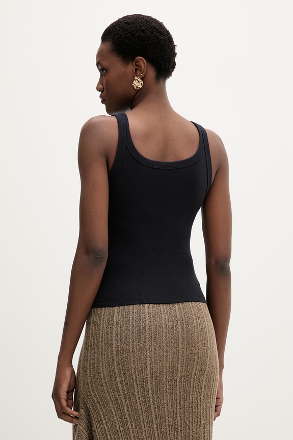 Odzież Levi's top damski ESSENTIAL RIBBED TANK 005IN czarny