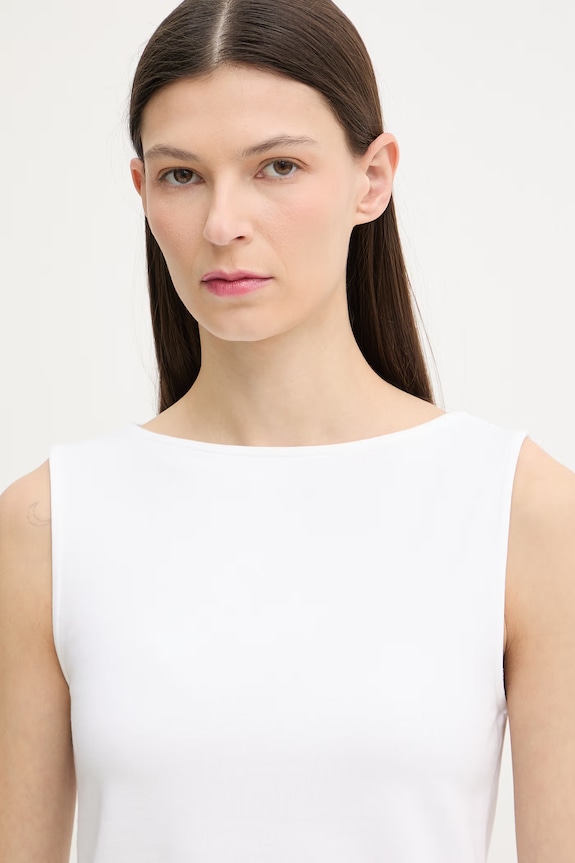 Levi's top pentru femei, din bumbac SL BOATNECK alb 005IZ