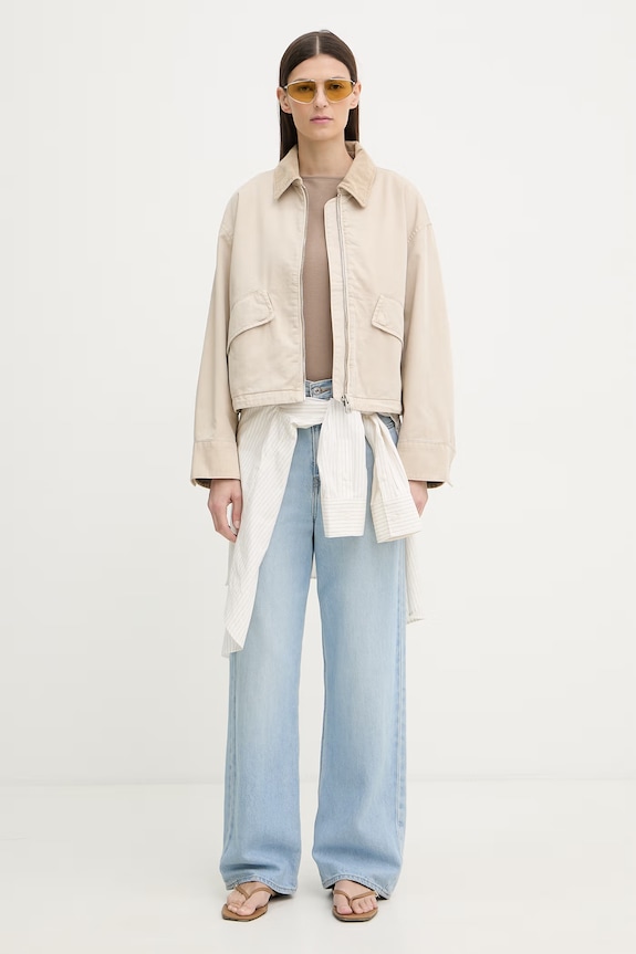 Levi's top pentru femei, cu bumbac SL BOATNECK 005IZ maro SS26