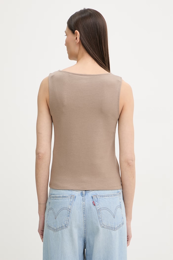 Îmbrăcăminte Levi's top pentru femei, cu bumbac SL BOATNECK 005IZ maro