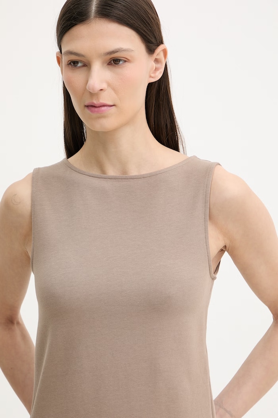 Levi's top pentru femei, cu bumbac SL BOATNECK maro 005IZ