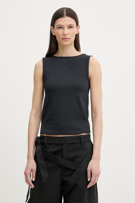 Levi's top pentru femei, cu bumbac SL BOATNECK negru 005IZ