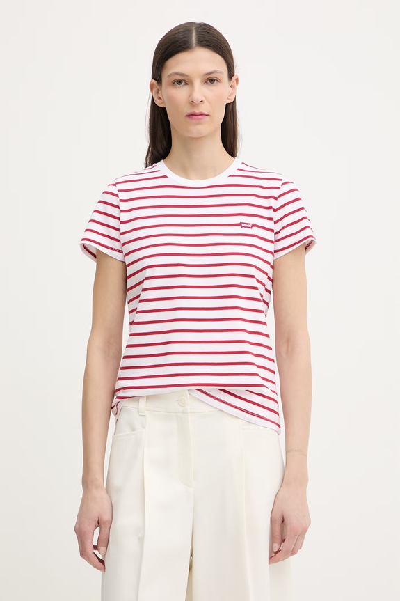 Levi's tricou basic perfect pentru femei, din bumbac alb 39185.0417