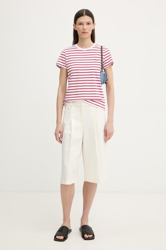 Levi's tricou basic perfect pentru femei, din bumbac 39185.0417 alb SS26