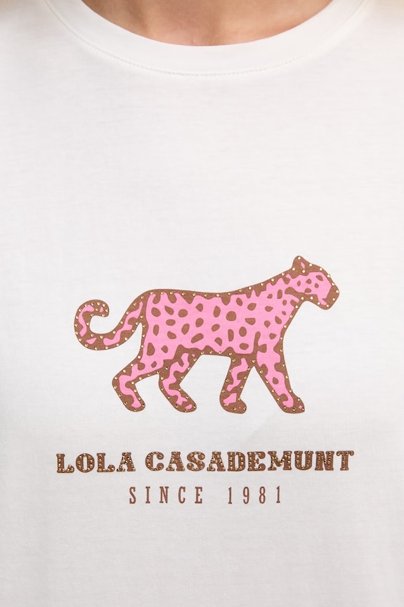 Lola Casademunt t-shirt damski bawełniany LS2615015 biały