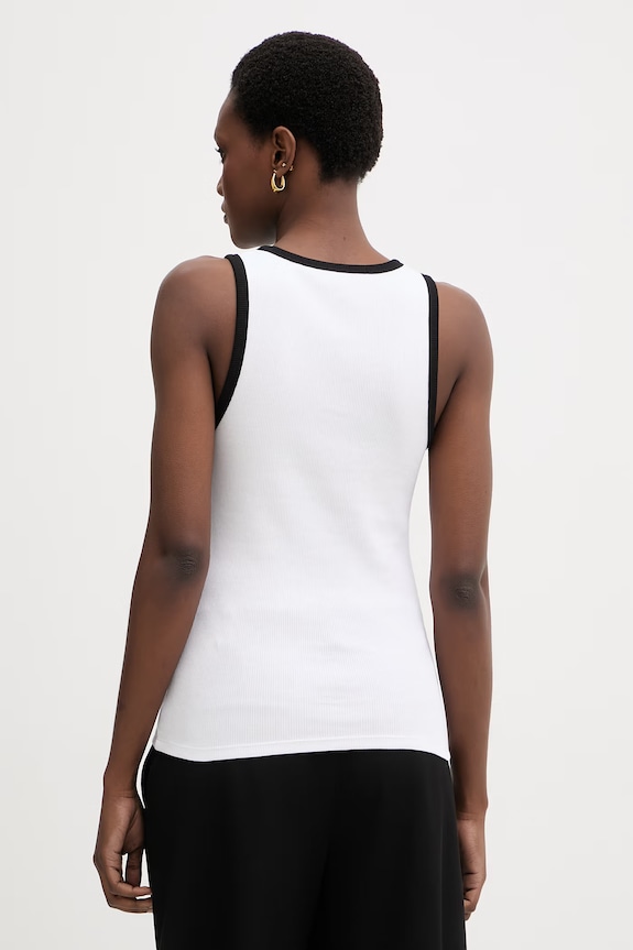 Abbigliamento Karl Lagerfeld top da donna in cotone con elastan B2W17003 bianco