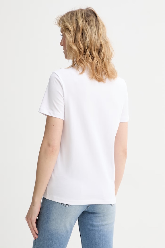 Odzież Karl Lagerfeld t-shirt damski bawełniany B2W17017 biały
