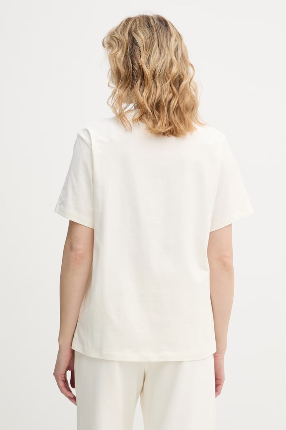 Karl Lagerfeld t-shirt damski bawełniany B2W17016 beżowy SS26
