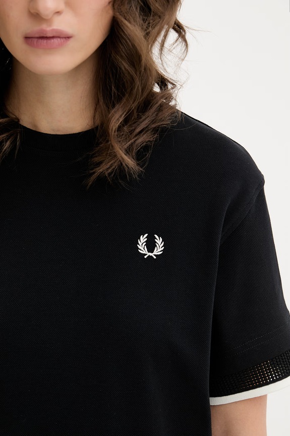 Bavlnené tričko Fred Perry čierna G2167