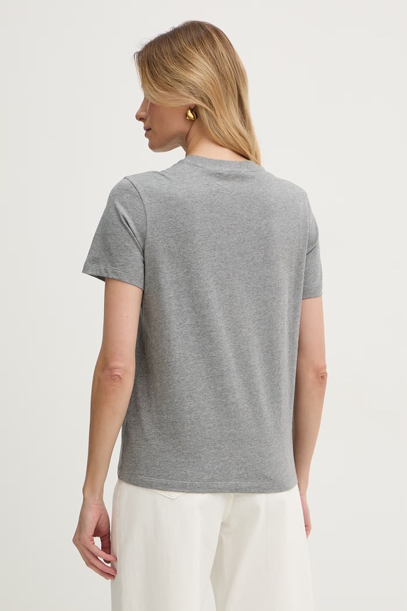 Odzież Karl Lagerfeld t-shirt basic damski bawełniany B2W17094 szary