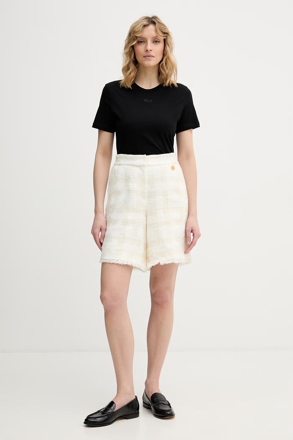 Karl Lagerfeld t-shirt basic damski bawełniany B2W17094 czarny SS26