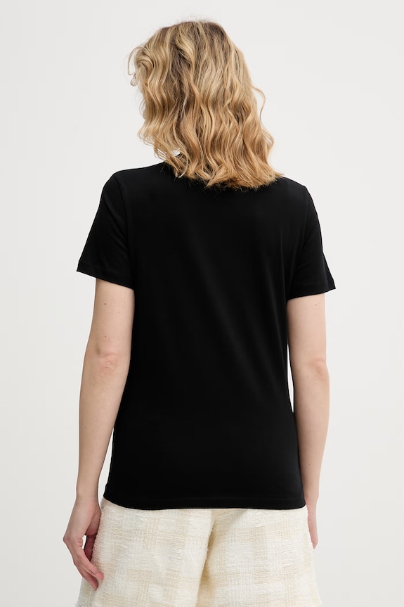 Odzież Karl Lagerfeld t-shirt basic damski bawełniany B2W17094 czarny