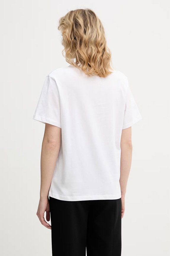 Odzież Karl Lagerfeld t-shirt basic damski bawełniany B2W17095 biały