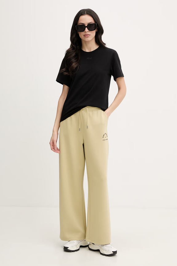 Karl Lagerfeld t-shirt basic damski bawełniany B2W17095 czarny AA00