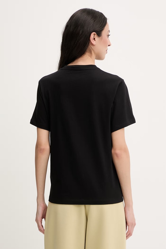 Odzież Karl Lagerfeld t-shirt basic damski bawełniany B2W17095 czarny