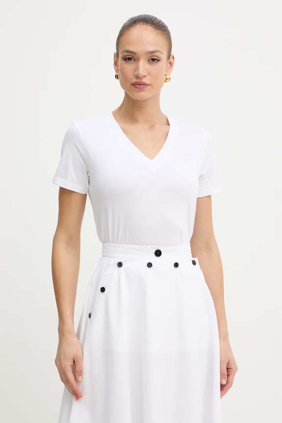 Karl Lagerfeld tricou pentru femei, din bumbac alb B2W17096