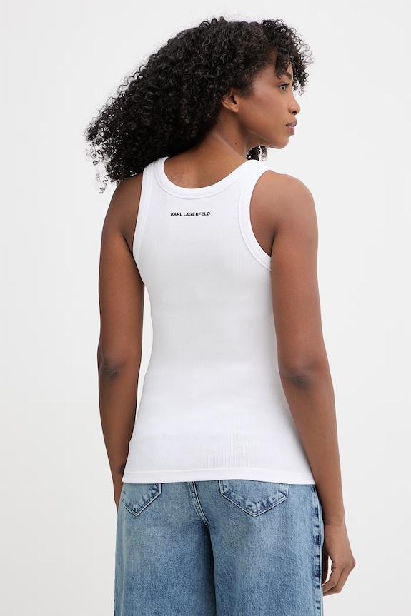 Odzież Karl Lagerfeld top damski IKON B2W17099 biały