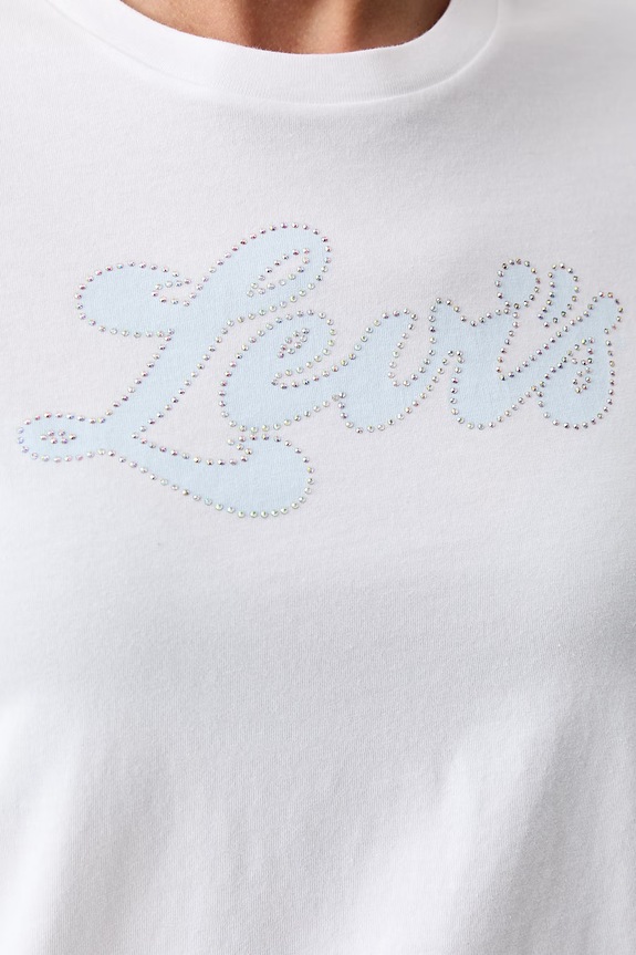 Levi's T-shirt oversize damski bawełniany THE PERFECT TEE 17369.3355 biały