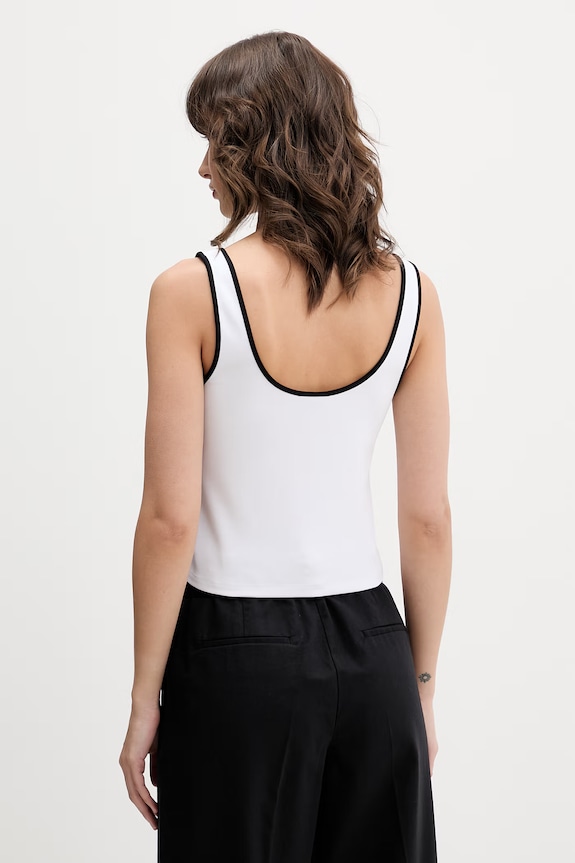 Oblečenie Karl Lagerfeld Jeans crop top dámsky B2W17051 biela