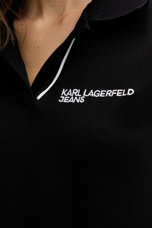 Πόλο Karl Lagerfeld Jeans B2W17066 μαύρο