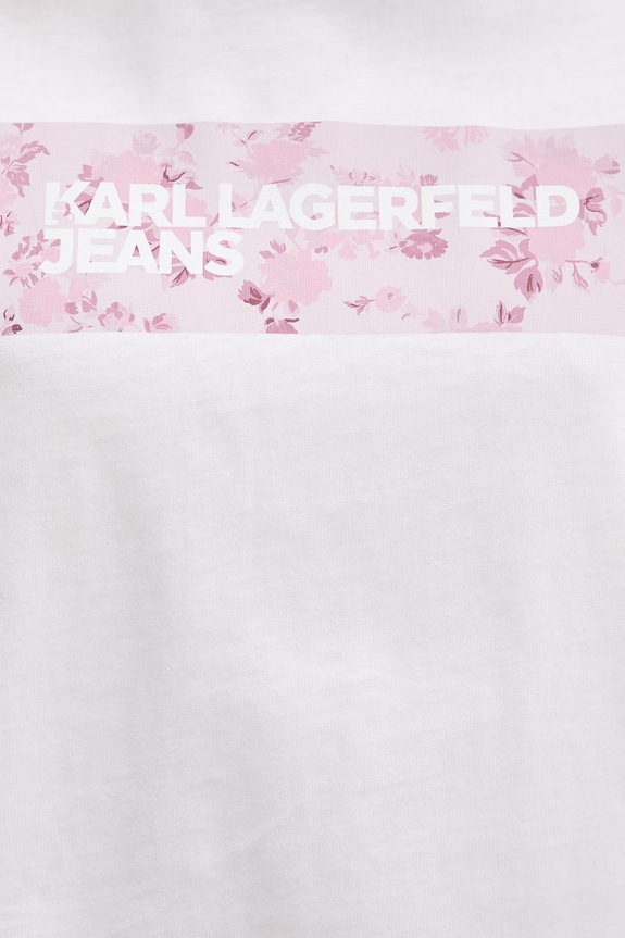 Bavlnené tričko Karl Lagerfeld Jeans B2W17071 biela
