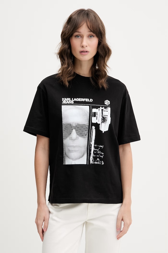 Karl Lagerfeld Jeans dámske bavlnené čierna B2W17073