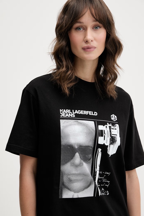 Karl Lagerfeld Jeans dámske bavlnené čierna B2W17073