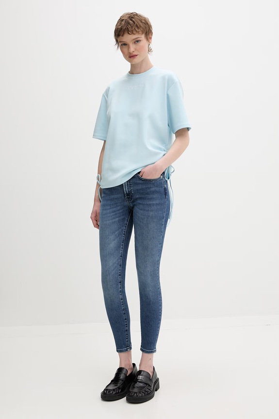 Karl Lagerfeld Jeans t-shirt damski B2W17074 niebieski SS26