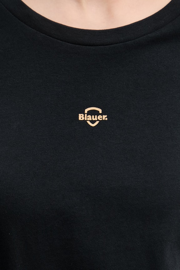 Blauer t-shirt damski bawełniany PUMPIES BLDH02211 czarny