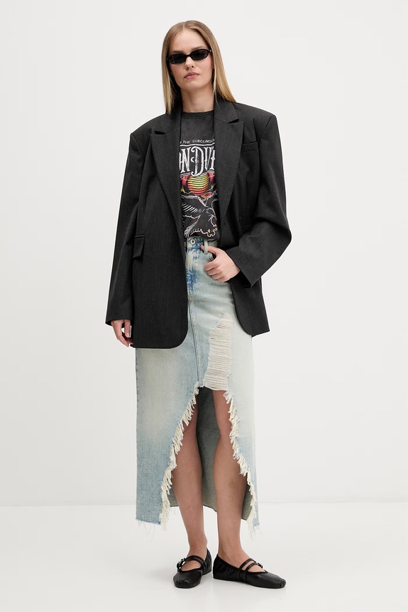 Von Dutch tricou pentru femei, din bumbac VD.2.TR.ROAD gri SS26