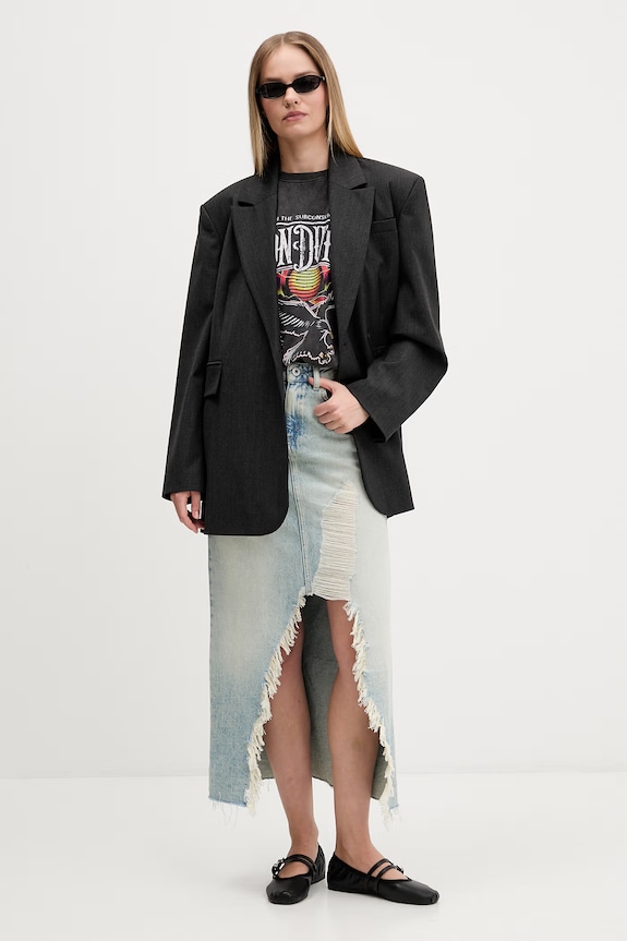 Von Dutch tricou pentru femei, din bumbac VD.2.TR.ROAD gri SS26