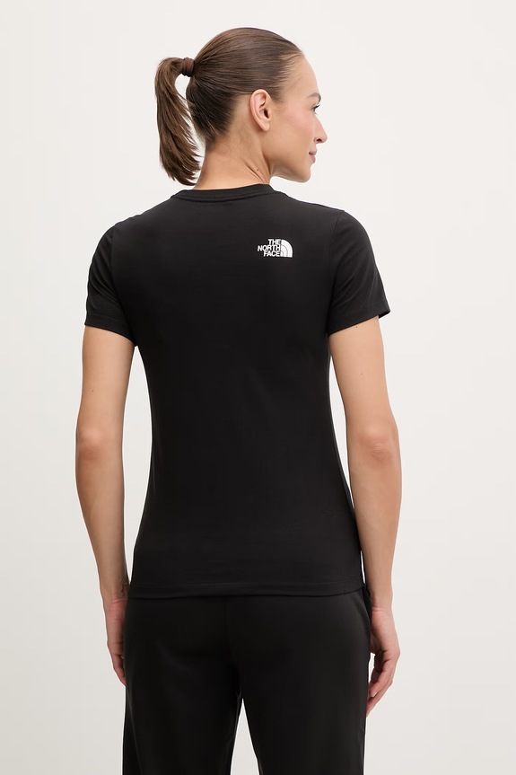 Ρούχα The North Face t-shirt γυναικείο με βαμβάκι EVOLUTION NF0A8FX6JK31 μαύρο