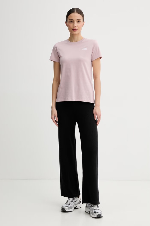 The North Face t-shirt damski bawełniany EVOLUTION NF0A8FX70SO1 różowy