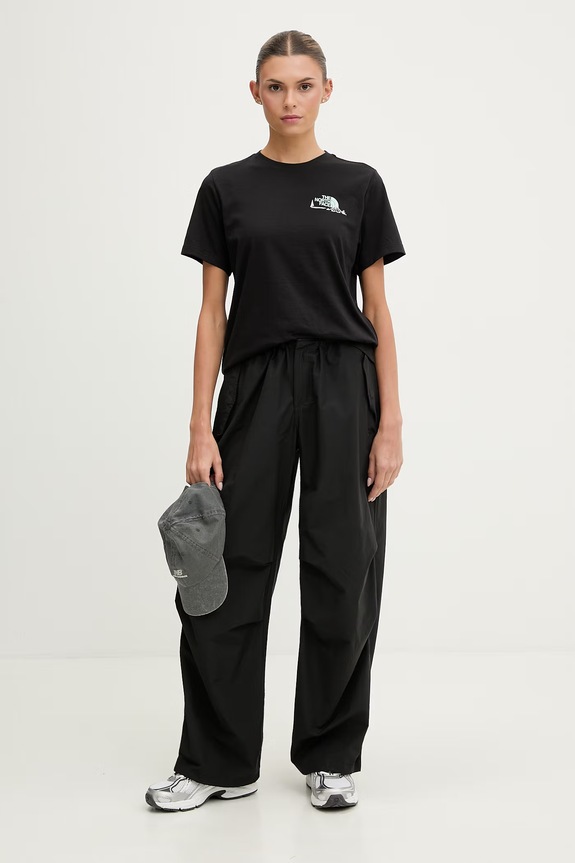 The North Face t-shirt damski MONTE NF0A8GA9JK31 czarny SS26