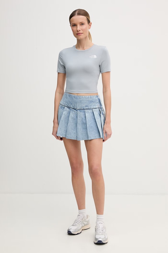 The North Face T-shirt γυναικείο βαμβακερό με ελαστάνη NF0A55AOFM21 μπλε SS26