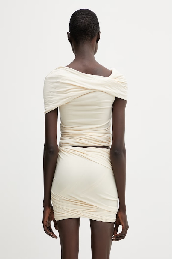 Ρούχα Rick Owens Lilies μπλούζα με τιράντες γυναικεία με βισκόζη Lola LI01F7223.RV μπεζ