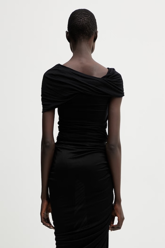 Ρούχα Rick Owens Lilies μπλούζα με τιράντες γυναικεία με βισκόζη Lola LI01F7223.RV μαύρο