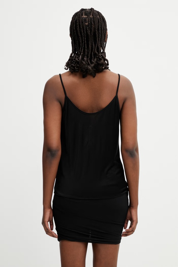 Oblečení Rick Owens Lilies halenka na ramínka dámská z viskózy hladká LI01F7113.JVS černá