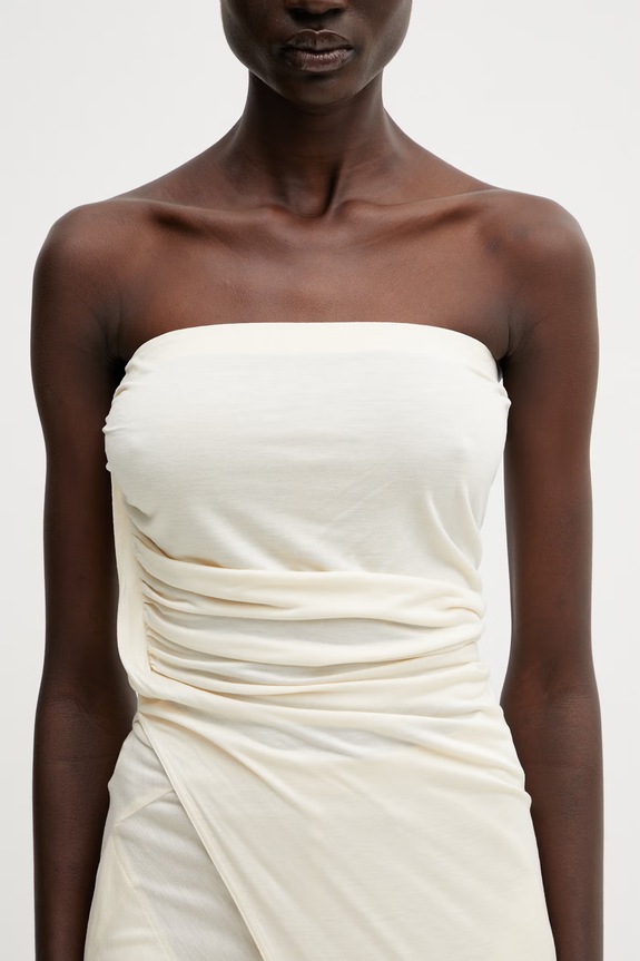 Rick Owens Lilies bluza z odkritimi rameni ženska viskozna LI01F7114.RV bež