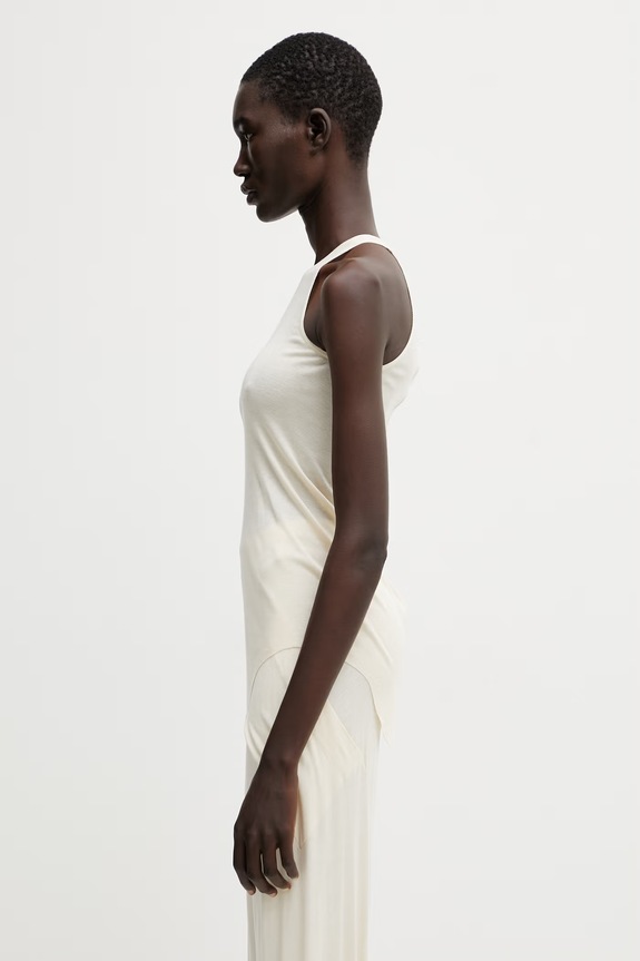 Rick Owens Lilies top ženski viskozen Basic LI01F7101.RRV bež SS26