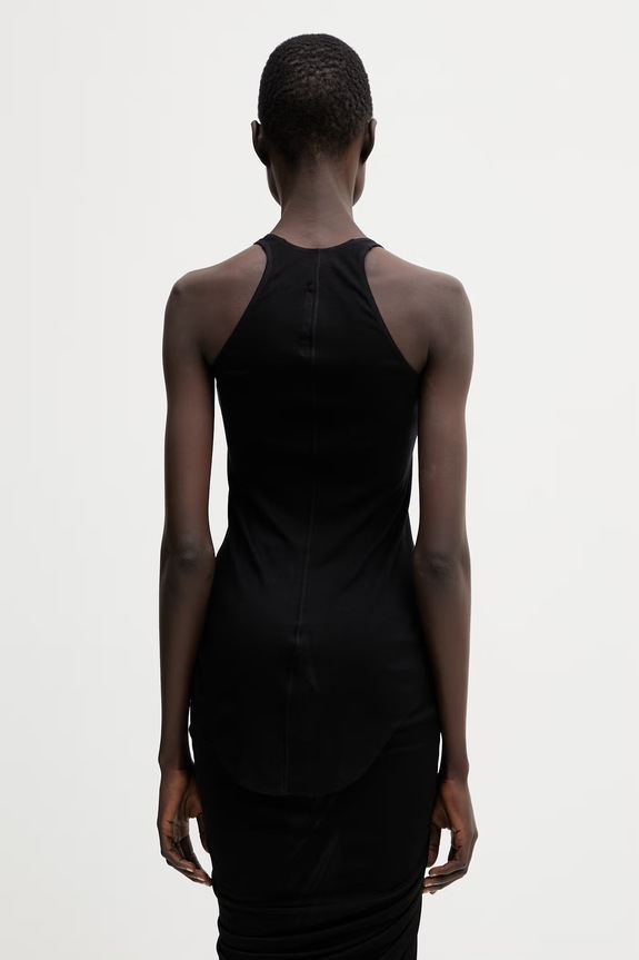 Oblačila Rick Owens Lilies ženski viskozen top Basic LI01F7101.RRV črna