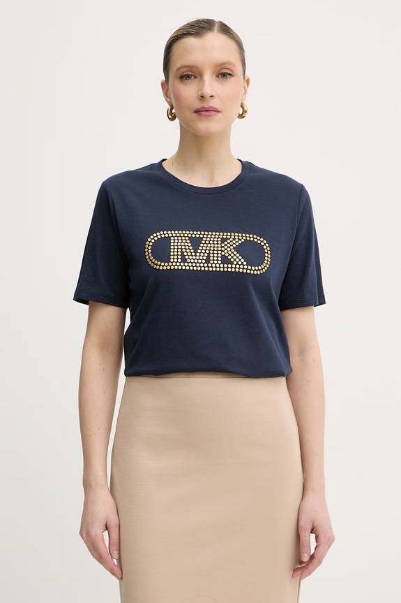 MICHAEL Michael Kors tricou pentru femei, din bumbac bleumarin MS651SC97J