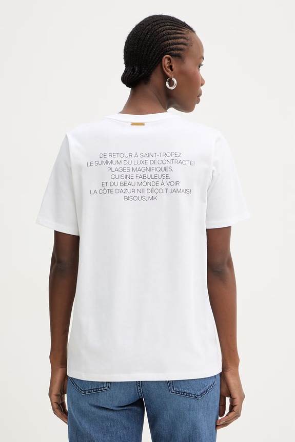 Îmbrăcăminte MICHAEL Michael Kors tricou pentru femei, din bumbac MS6520K97J alb
