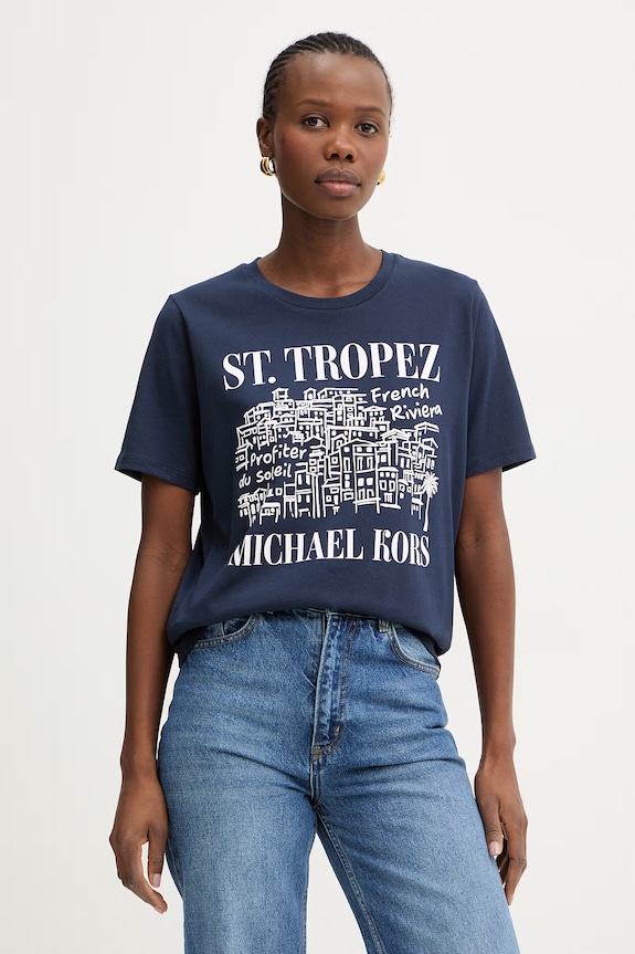 MICHAEL Michael Kors dámske bavlnené tmavomodrá MS6520K97J
