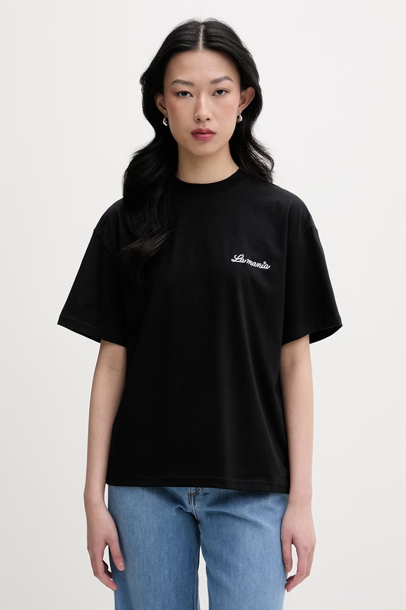 La Mania tricou oversized pentru femei, din bumbac CARENA negru CARENA