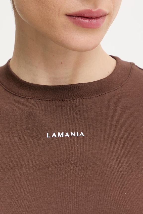 La Mania tricou din bumbac ANN ANN maro
