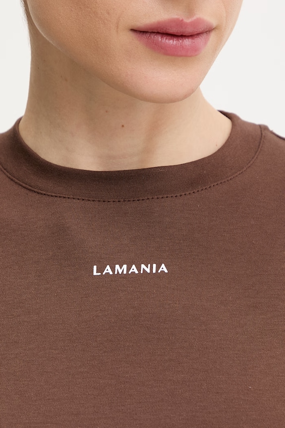 La Mania tricou din bumbac ANN ANN maro