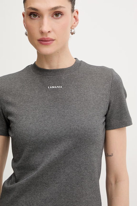 La Mania tricou din bumbac ANN gri ANN